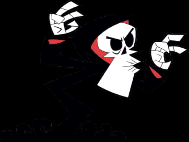 Cartoon Grim Reaper Character PNG Image