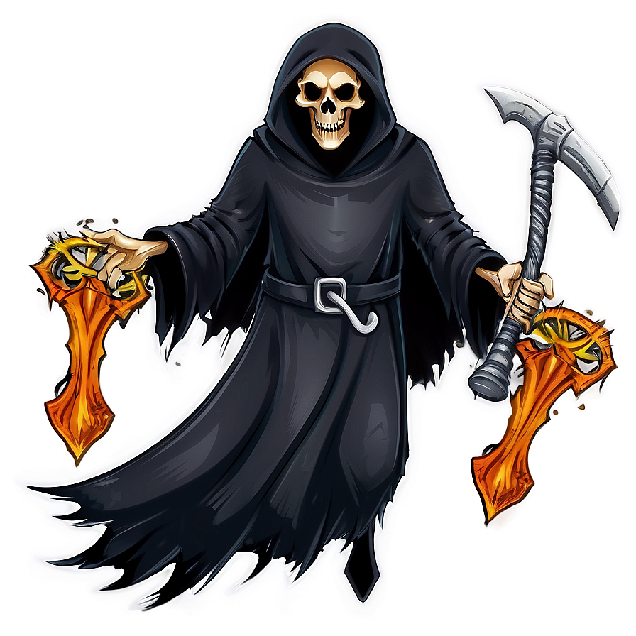 Cartoon Grim Reaper Png Cdc PNG Image