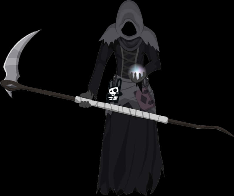 Cartoon_ Grim_ Reaper_with_ Scythe PNG Image