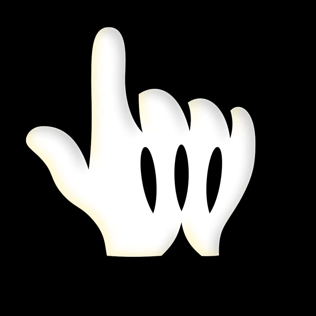 Cartoon Hand Cursor Graphic PNG Image