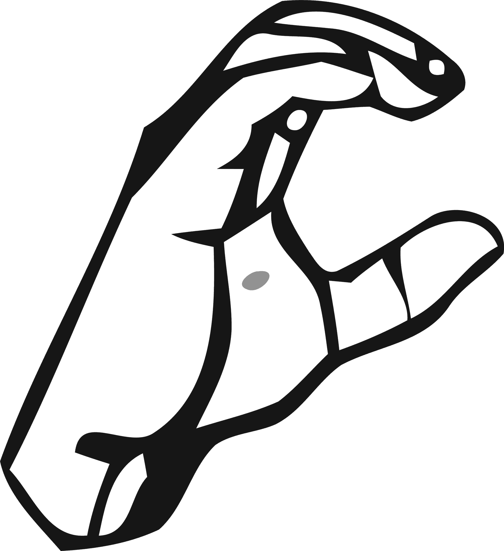 Cartoon Hand Gesture C PNG Image