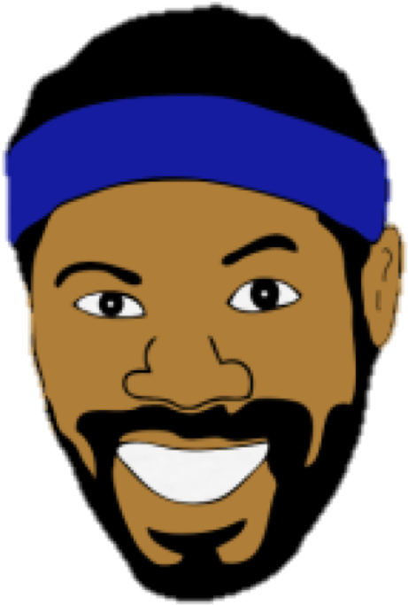 Cartoon Headband Smiling Man PNG Image