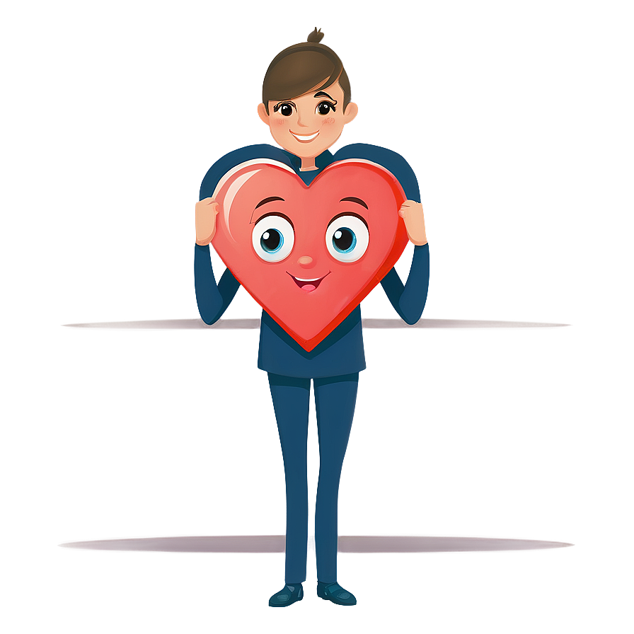 Cartoon Heart Character Png A PNG Image