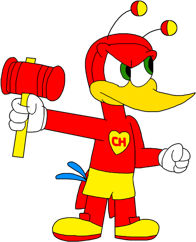 Cartoon Hero Woodpecker PNG Image