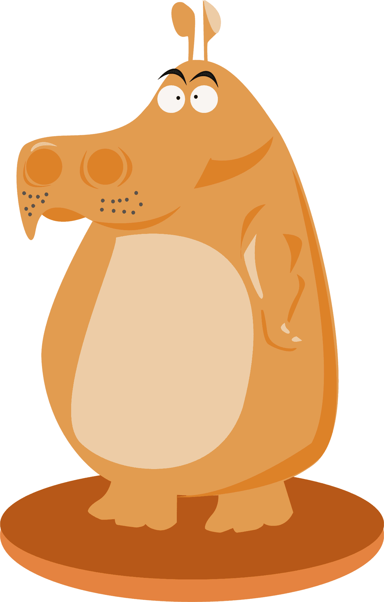 Cartoon Hippo Standing.png PNG Image