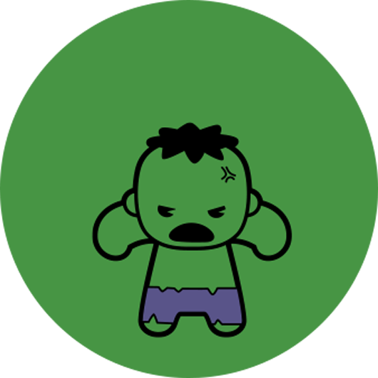 Cartoon Hulk Logo PNG Image