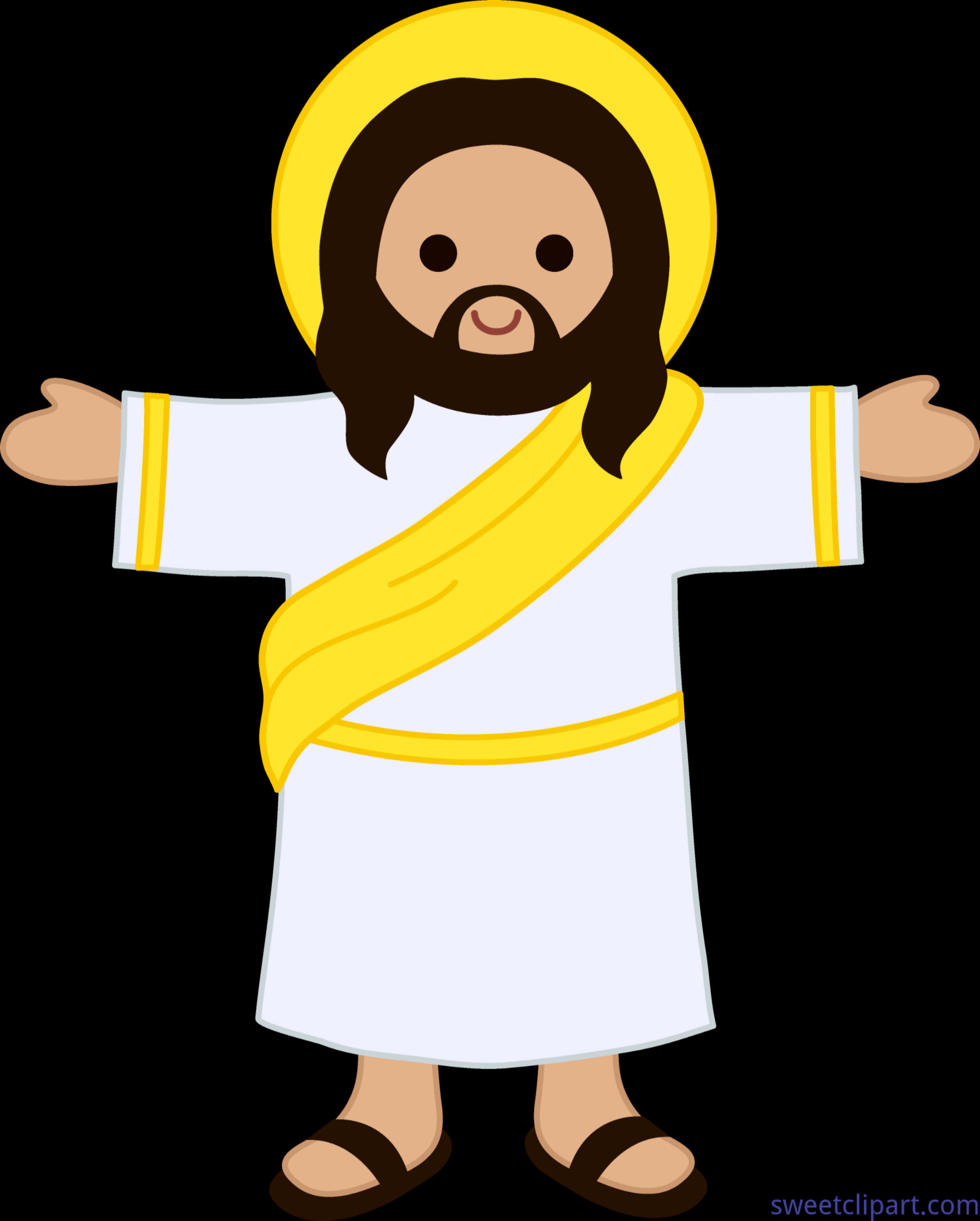 Cartoon Jesus Clipart PNG Image