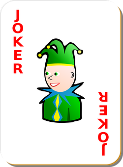 Cartoon Joker Playing Card PNG Image