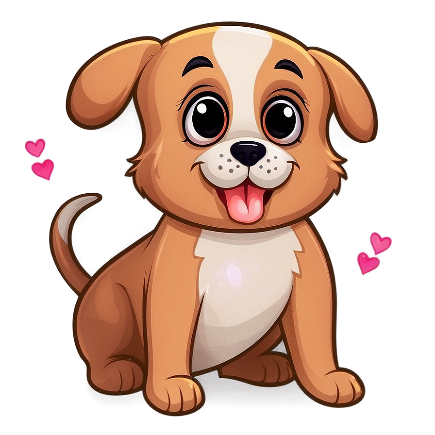 Cartoon Kawaii Dog Clipart Png Ftq2 PNG Image