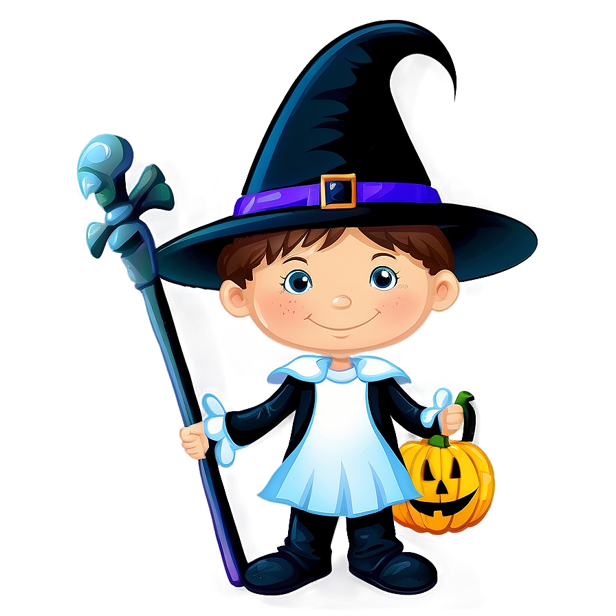 Cartoon Kid In Halloween Costume Png Bwy33 PNG Image