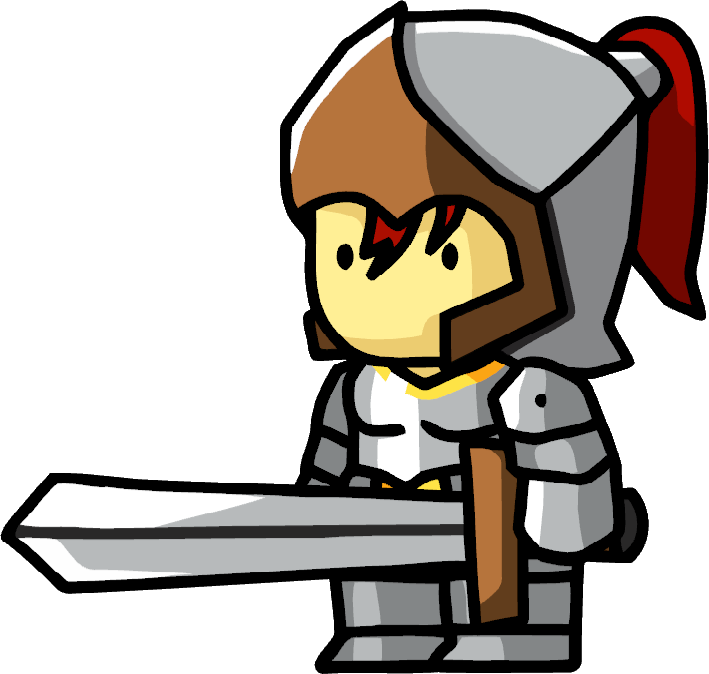 Cartoon Knight With Sword PNG Image