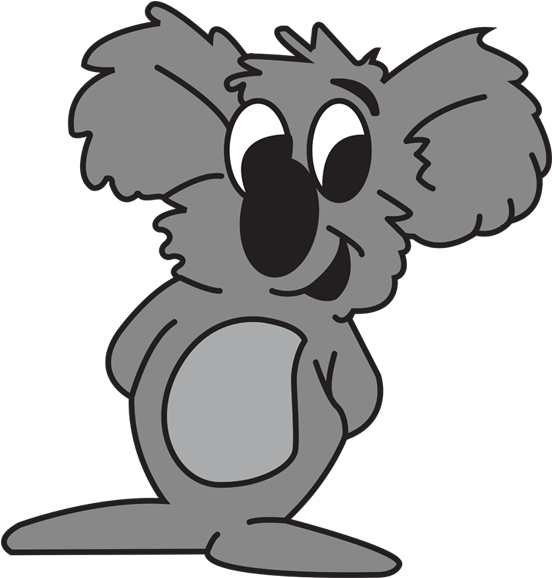 Cartoon Koala Character PNG Image