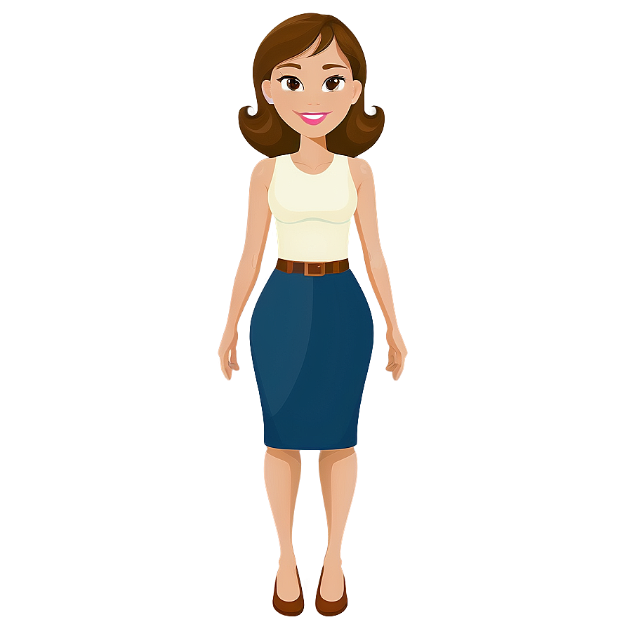 Cartoon Lady Png Qum PNG Image