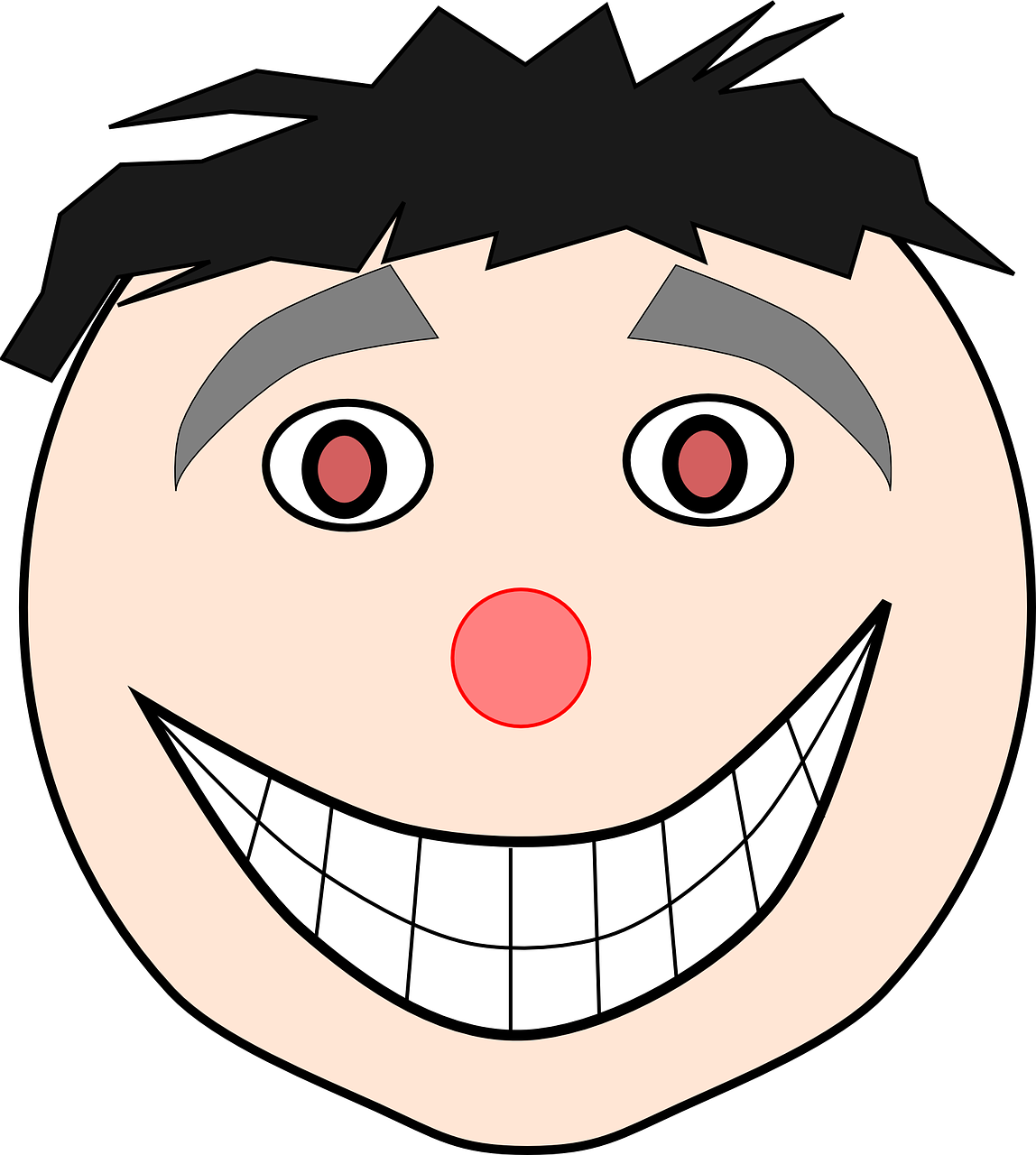 Cartoon Laughing Face Graphic PNG Image