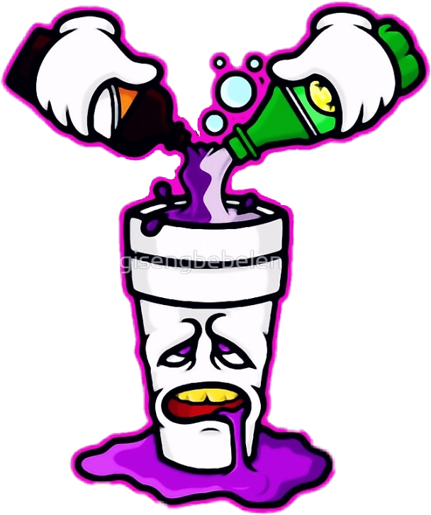 Cartoon Lean Cup Artwork PNG Image