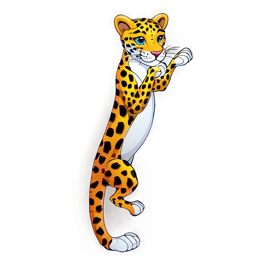 Cartoon Leopard Character Png Evd PNG Image