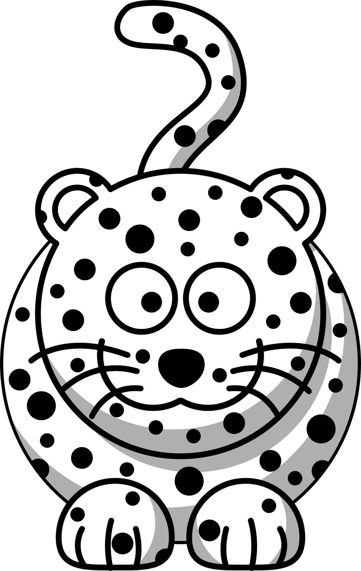 Cartoon Leopard Illustration PNG Image