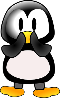 Cartoon Linux Penguin Graphic PNG Image