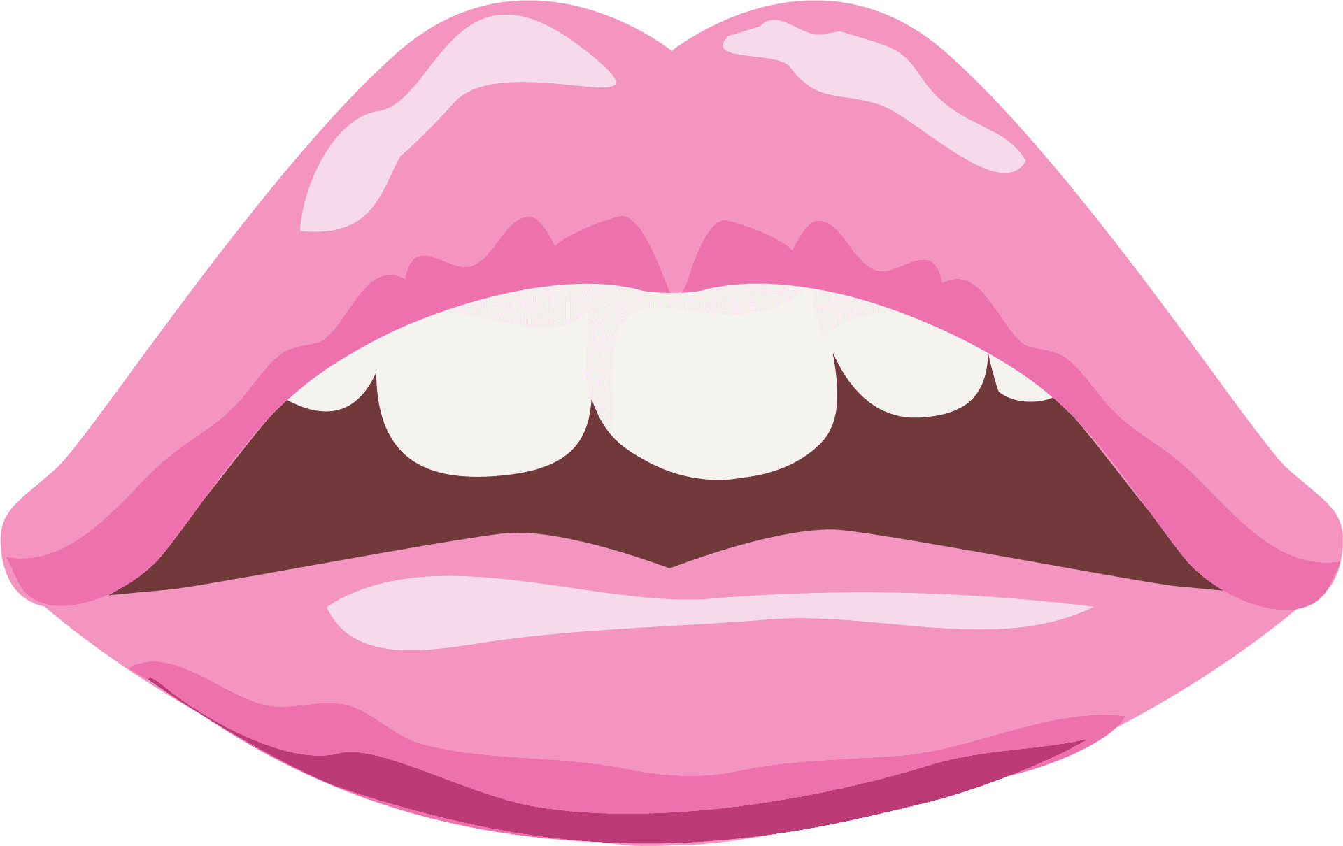 Cartoon Lips Graphic PNG Image