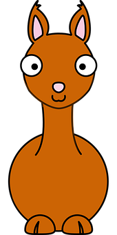 Cartoon Llama Character PNG Image