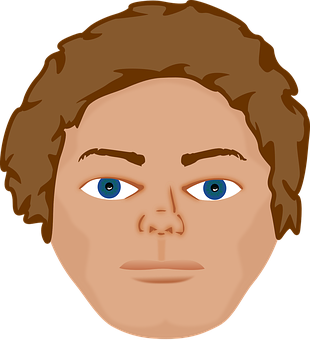 Cartoon Male Face Vector PNG Image