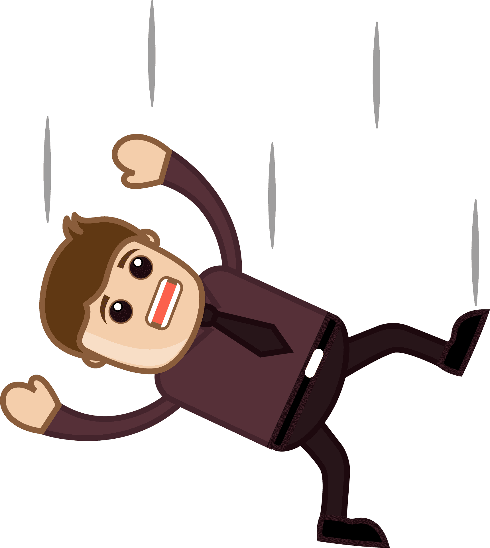 Cartoon Man Falling PNG Image