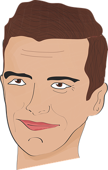 Cartoon Man Portrait PNG Image