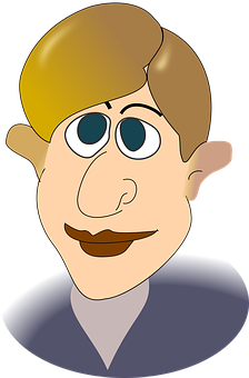 Cartoon Man Portrait PNG Image