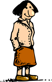 Cartoon Man Standing Confidently PNG Image