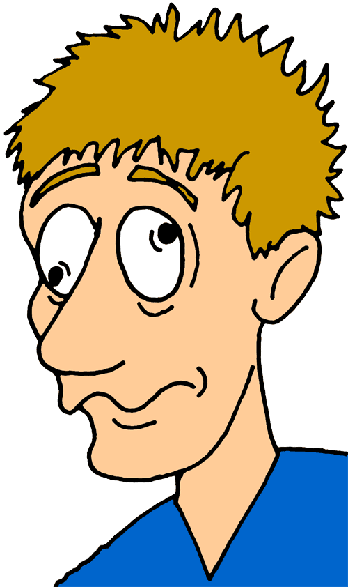 Cartoon Man With Dizzy Eyes PNG Image