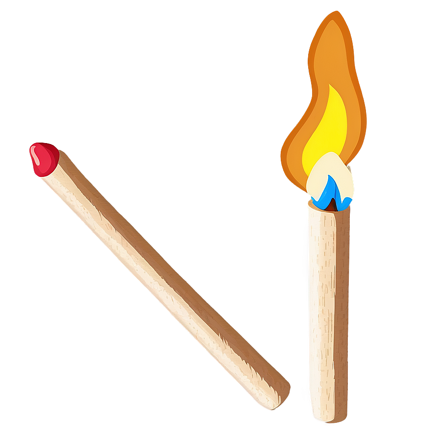 Cartoon Matchstick Fire Png 5 PNG Image