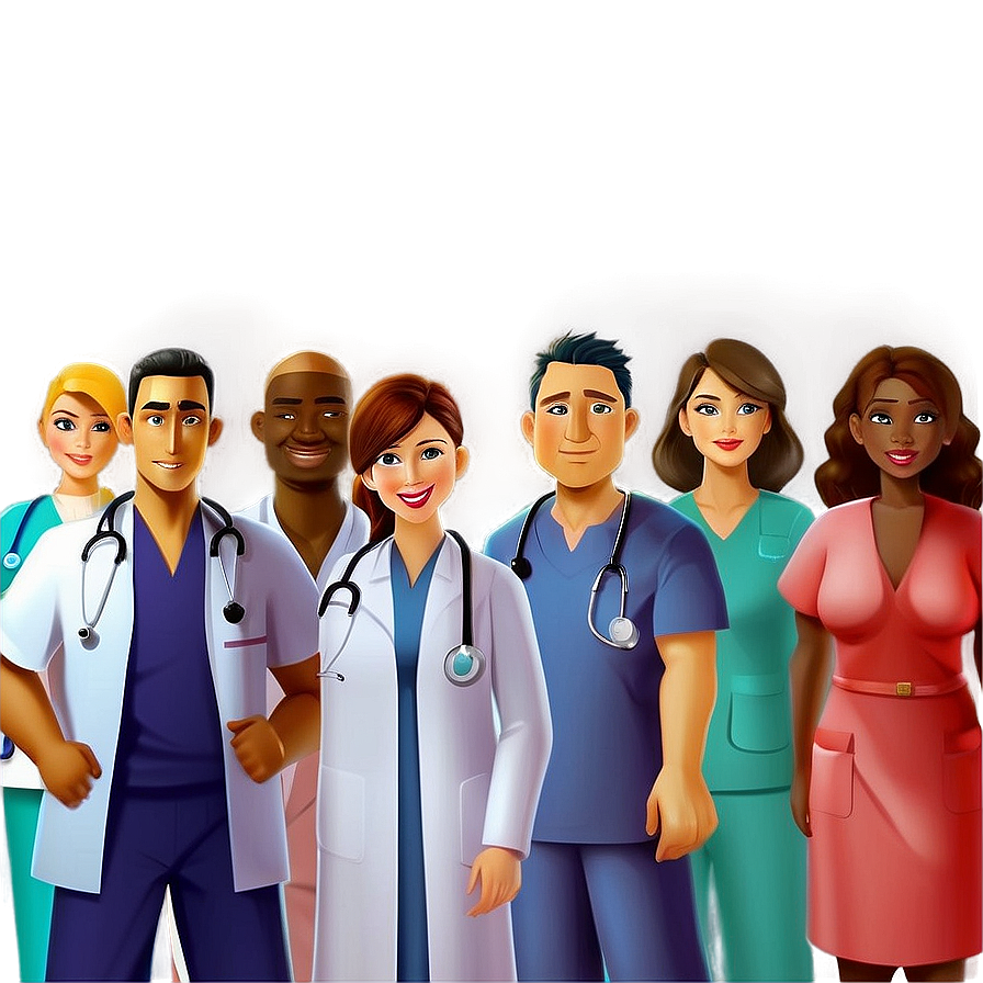 Cartoon Medical Team Png Ilm PNG Image