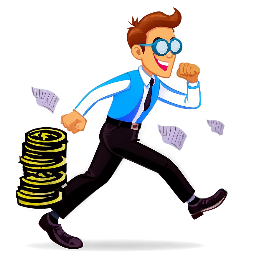 Cartoon Money Chase Png Tni PNG Image