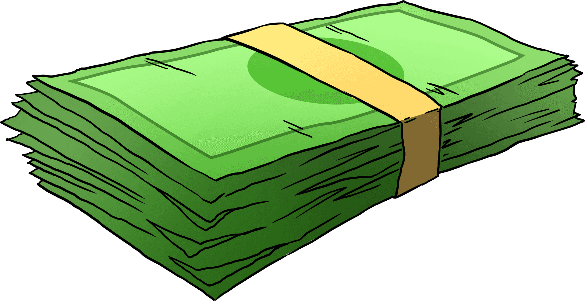 Cartoon Money Stack Illustration PNG Image