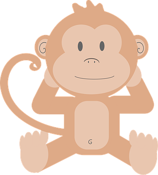 Cartoon Monkey Graphic PNG Image