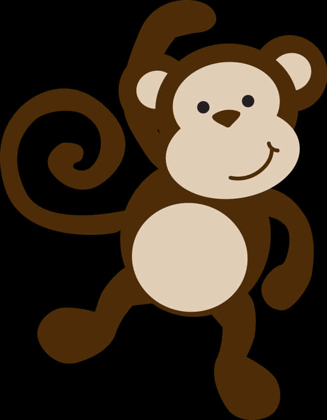 Cartoon Monkey Illustration PNG Image