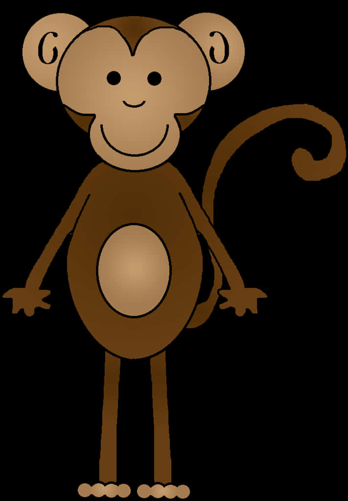 Cartoon Monkey Illustration PNG Image