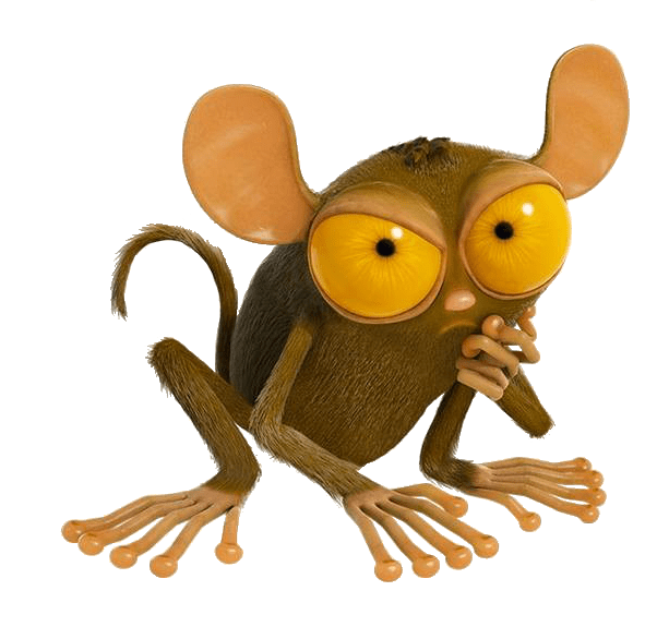 Cartoon Monkey With Big Eyes PNG Image