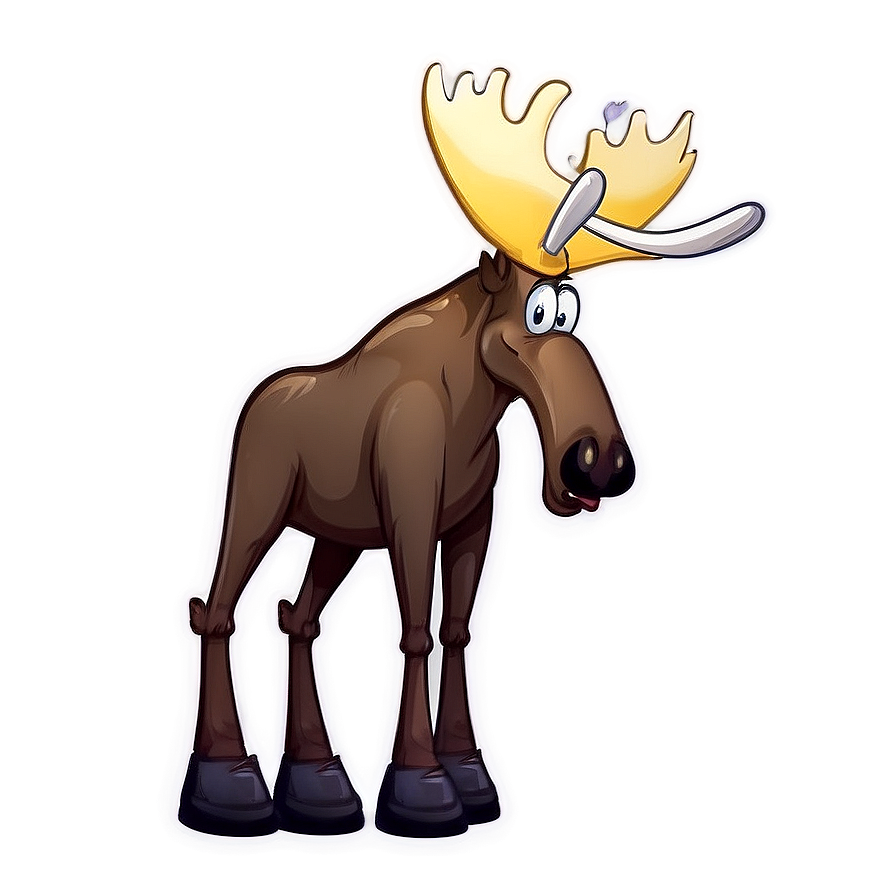 Cartoon Moose Character Png Irv PNG Image