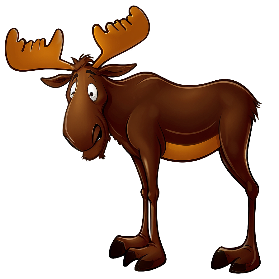 Cartoon Moose Character Png Paa93 PNG Image