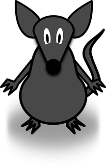 Cartoon Mouse Silhouette PNG Image