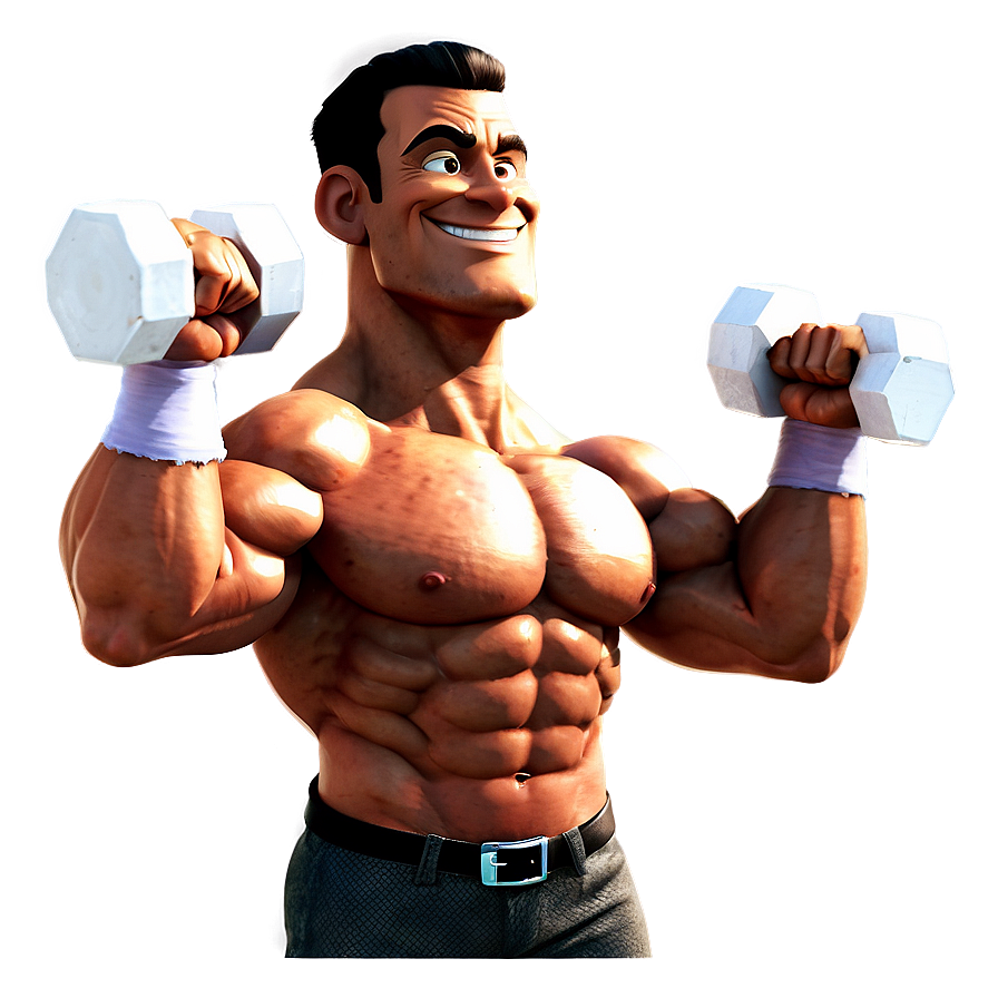 Cartoon Muscle Man Png Rnb9 PNG Image