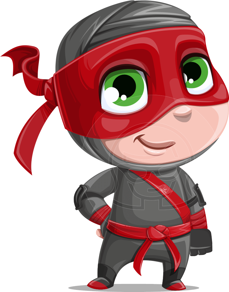 Cartoon Ninja Character PNG Image