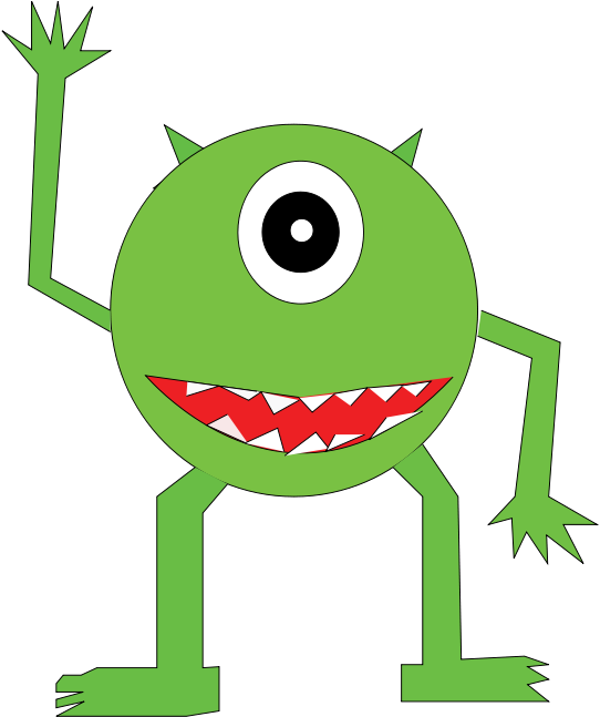 Cartoon One Eyed Monster PNG Image