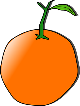 Cartoon Orange Graphic PNG Image