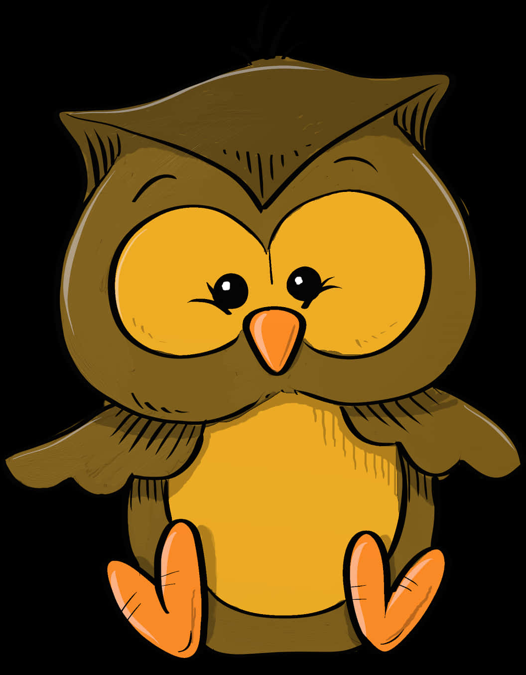 Cartoon Owl Illustration PNG Image