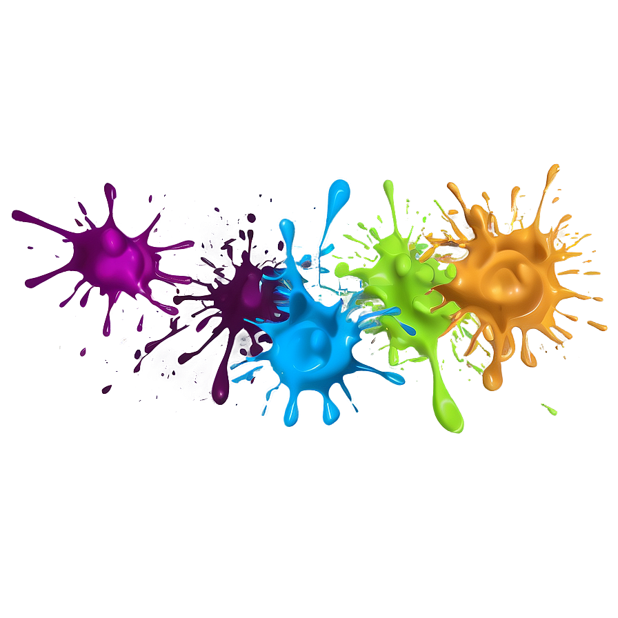 Cartoon Paint Splatter Png Jdp PNG Image