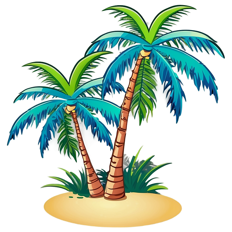 Cartoon Palm Tree Clipart Png 06212024 PNG Image