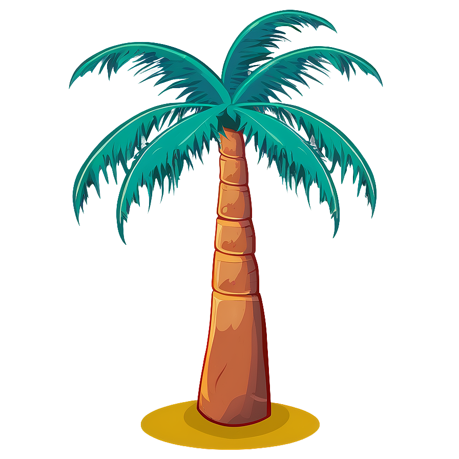 Cartoon Palm Tree With Fruit Png Tsq93 PNG Image