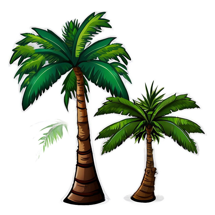 Cartoon Palm Trees Png 05042024 PNG Image